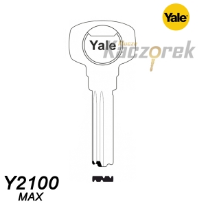 Mieszkaniowy 056 - klucz surowy mosiężny - Yale Y2100 MAX Oryginał